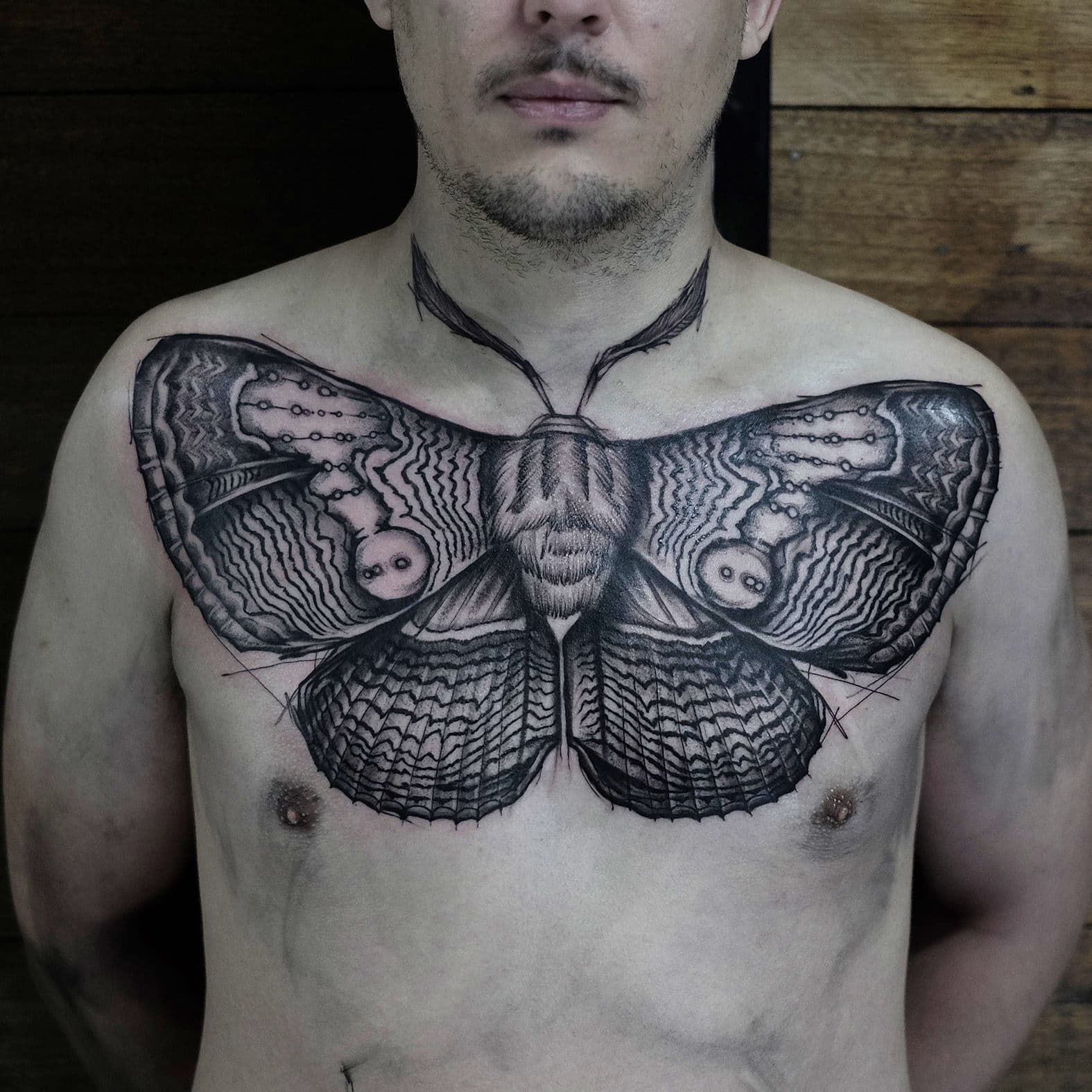 Tattoo by Jak Rapmund - chest Brahmaeamoth
